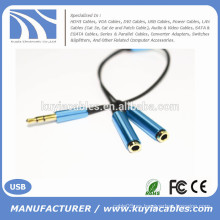 3.5mm AUDIO SPLITTER 1/2 CABLE MP3 AURICULAR SPEAKER